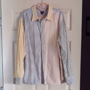 Rowing Blazers Button Down Shirt Blue and Pink